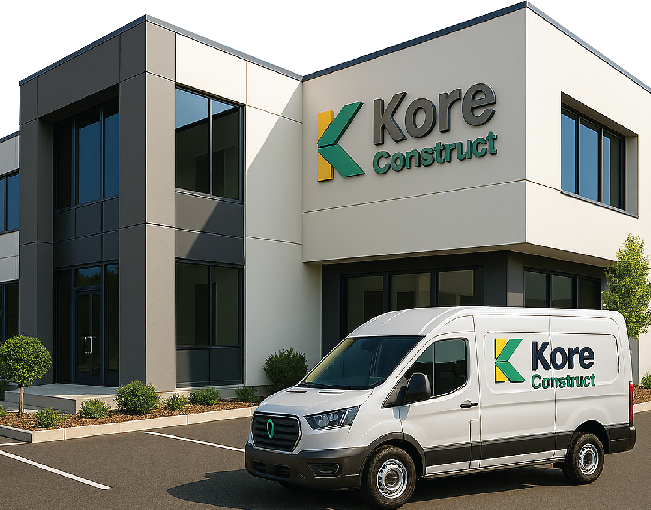 Commercial construction structure showing large-scale delivery context